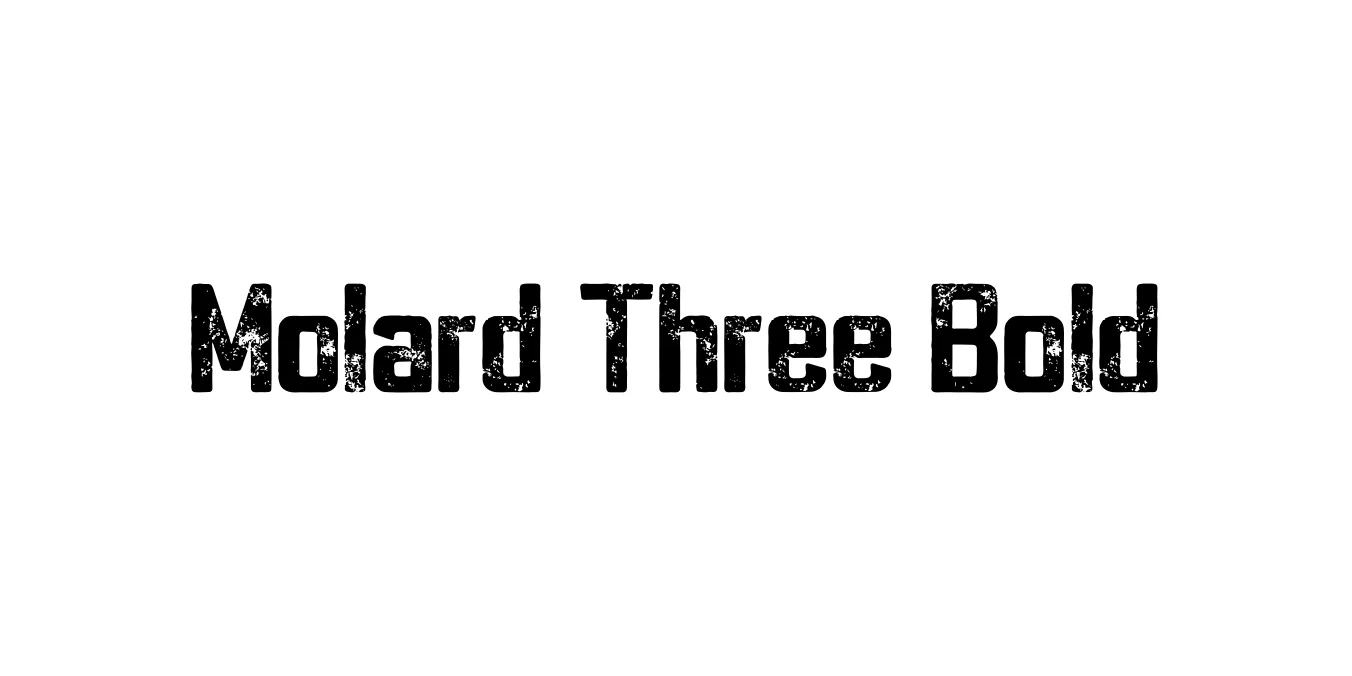 Molard Three Bold Font Preview