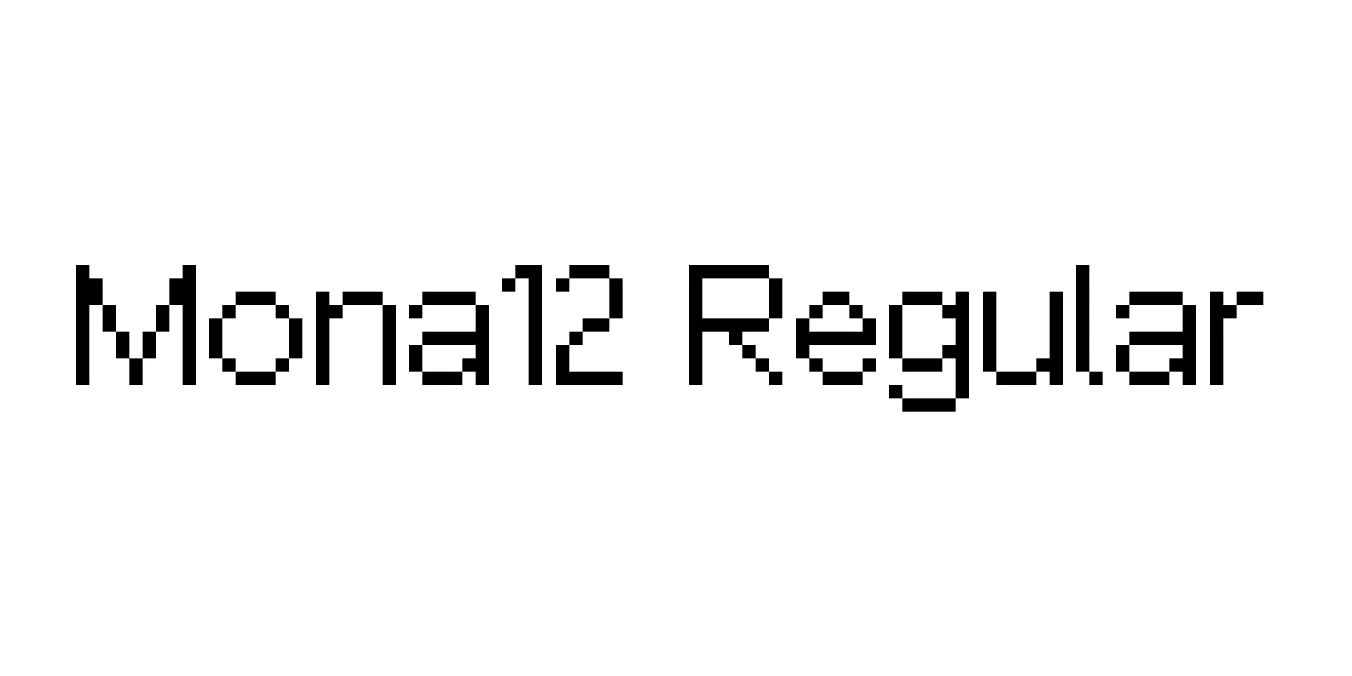 Mona12 Regular Font Preview
