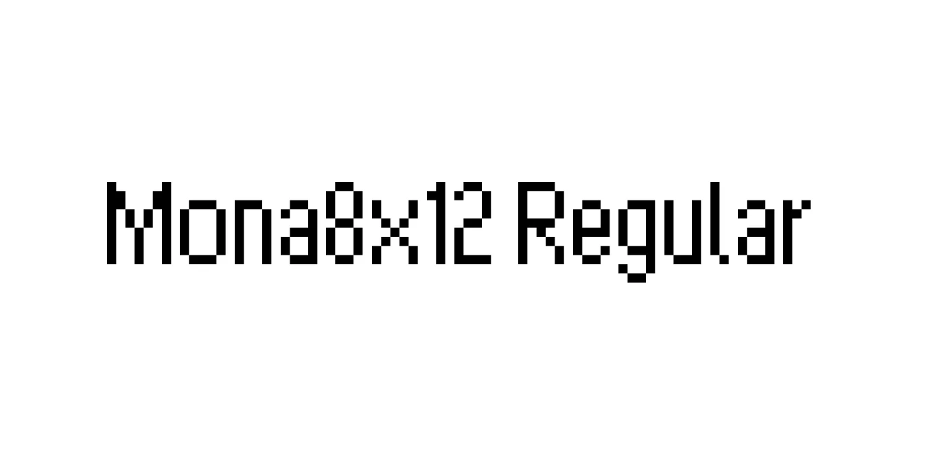 Mona8x12 Regular Font Preview