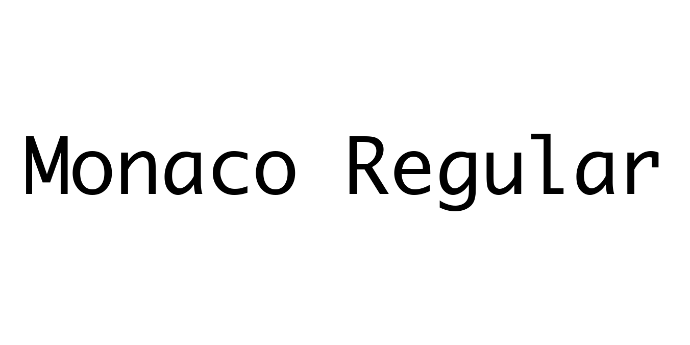 Download Monaco Regular Font - Classic Monospaced Typeface at ...