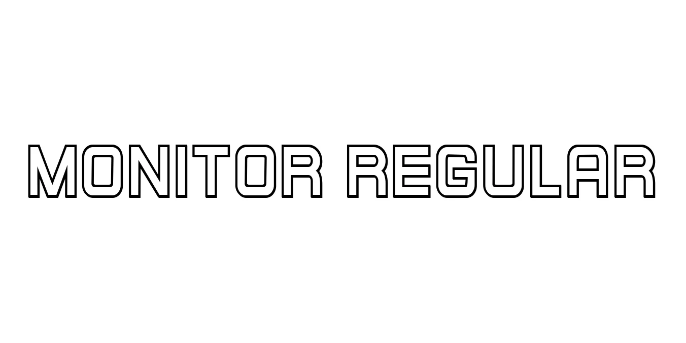 Monitor Regular Font Preview