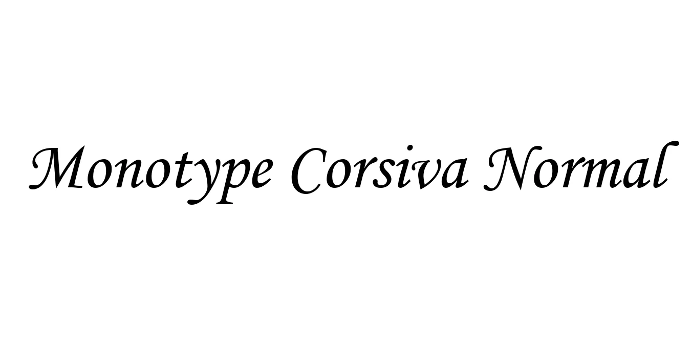 Monotype Corsiva Normal Font Preview