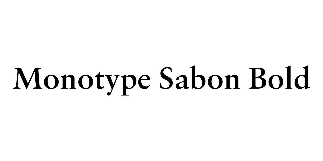 Monotype Sabon Bold Font Preview