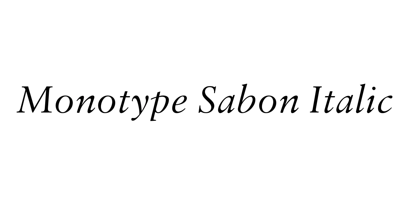 Monotype Sabon Italic Font Preview