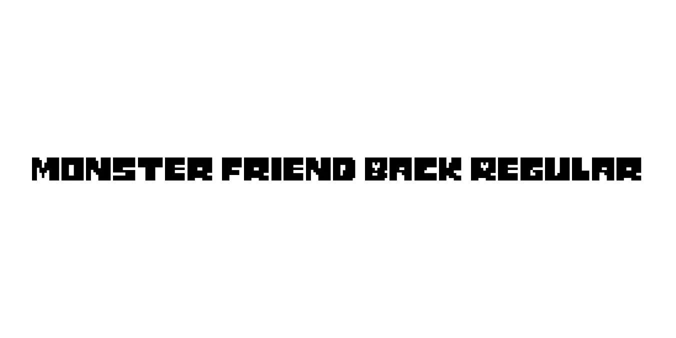 Monster Friend Back Regular Font Preview