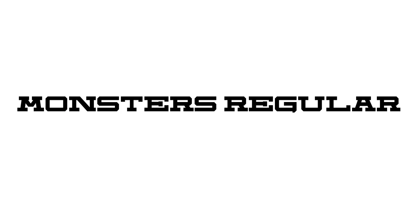 Monsters Regular Font Preview