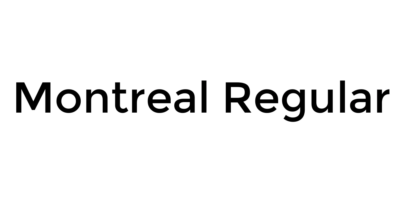 Montreal Regular Font Preview