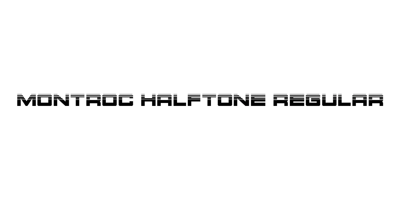 Montroc Halftone Regular Font Preview