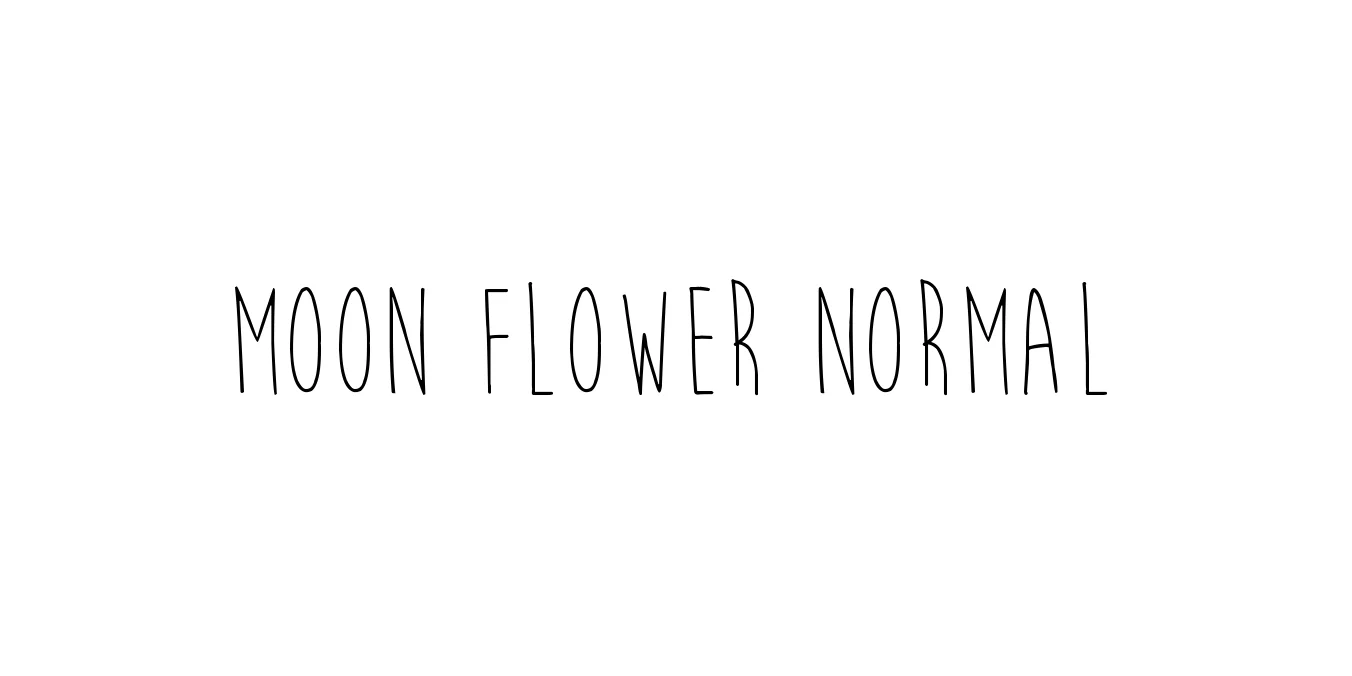 Moon Flower Normal Font Preview
