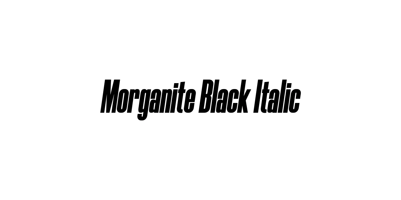 Morganite Black Italic Font Preview