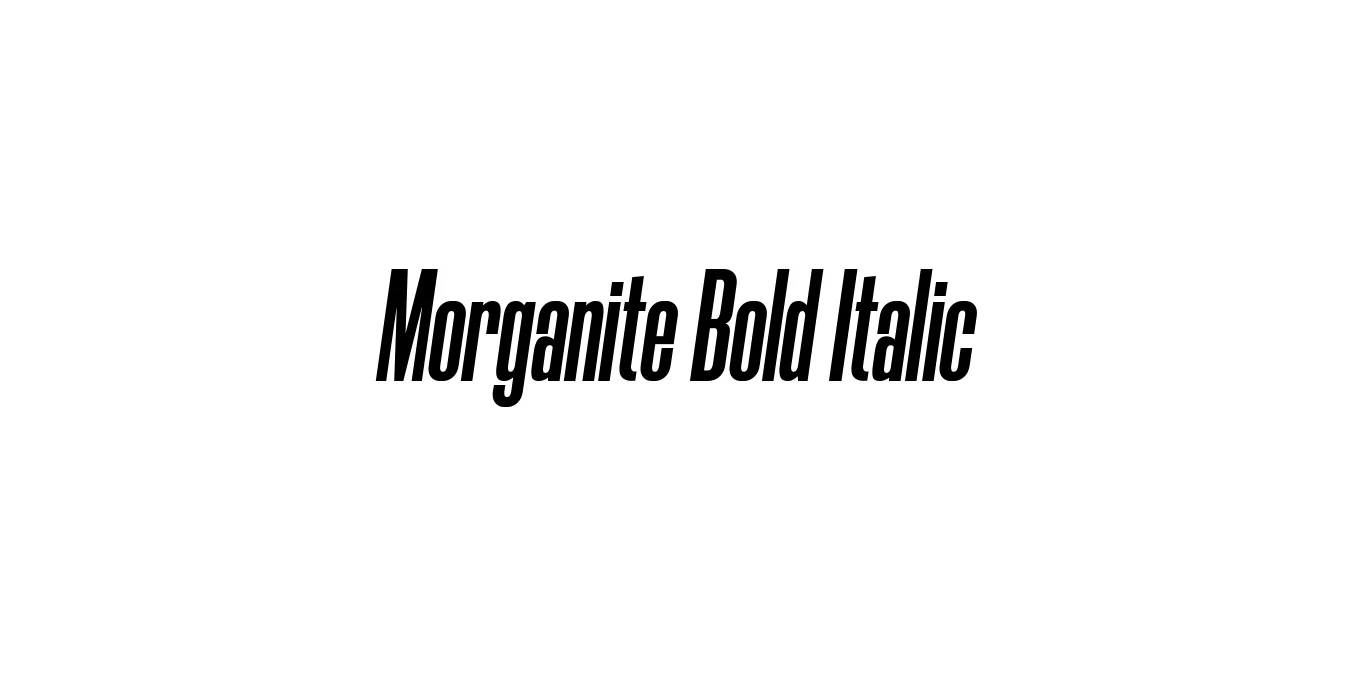 Morganite Bold Italic Font Preview