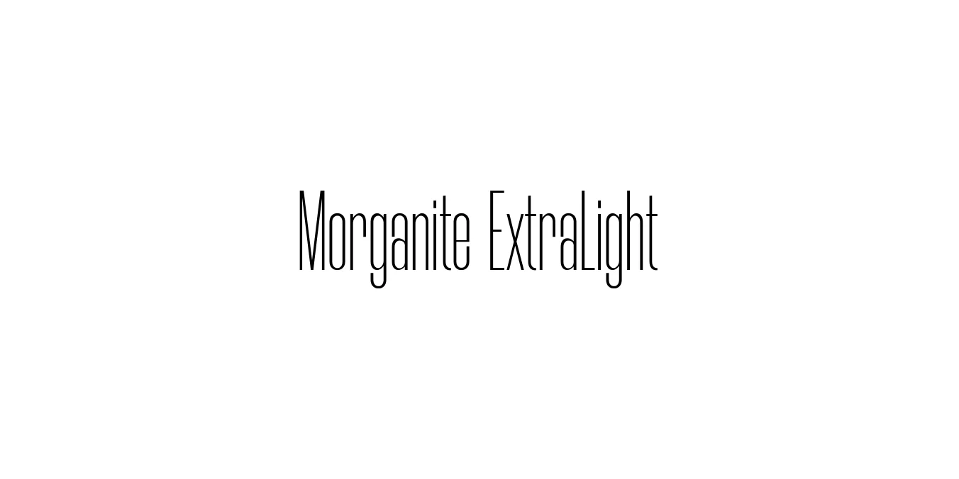 Morganite ExtraLight Font Preview