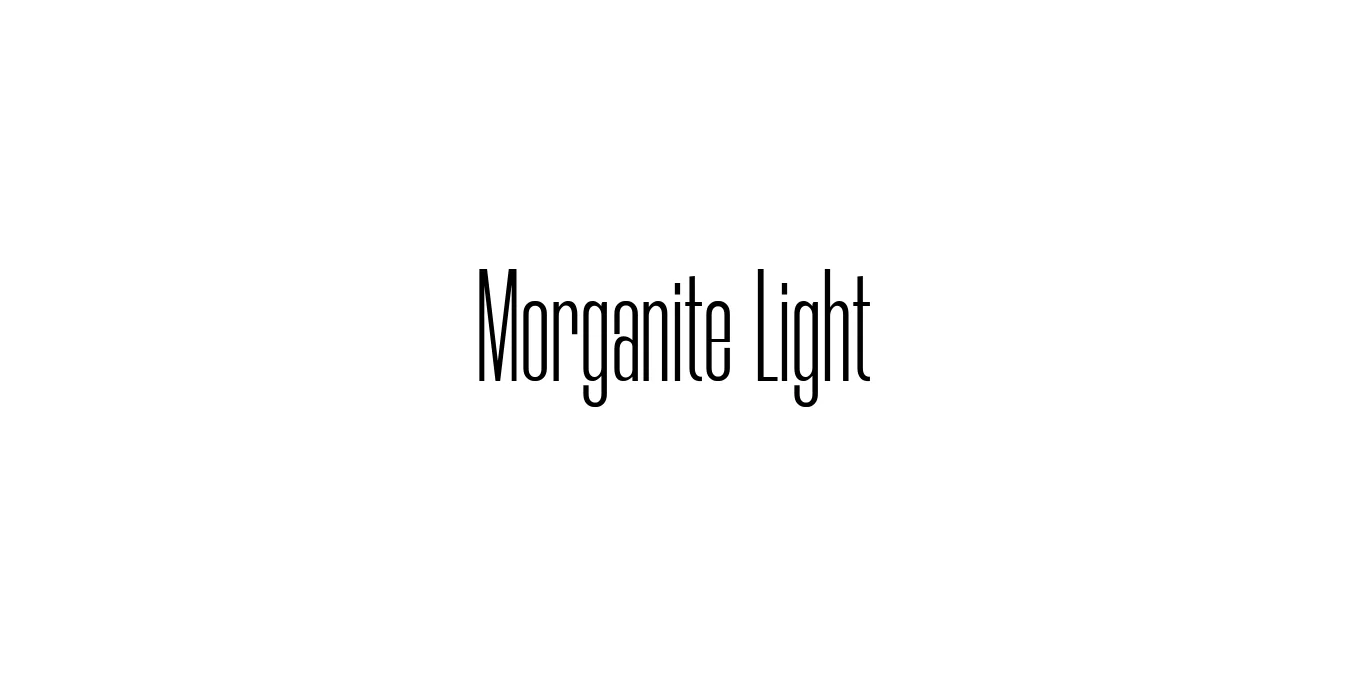 Morganite Light Font Preview