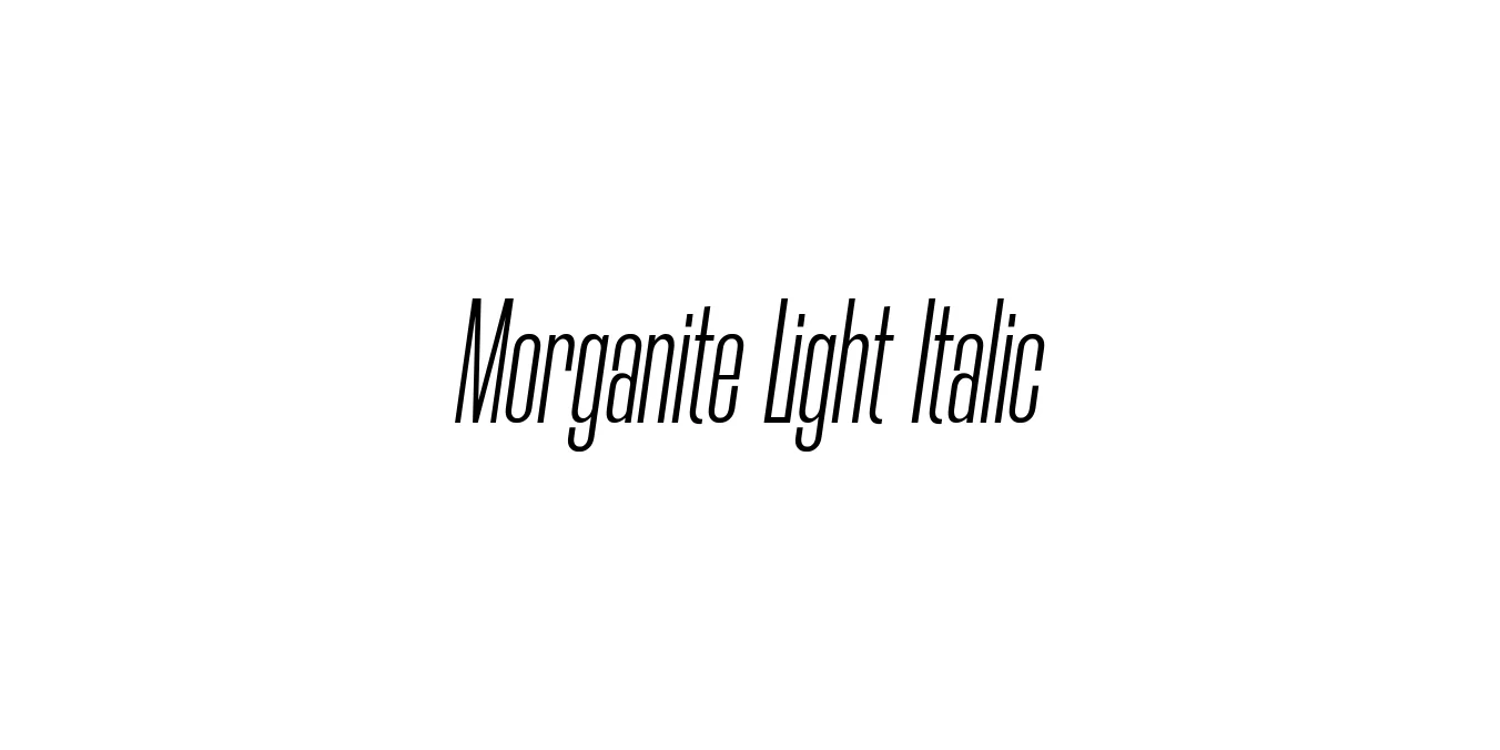 Morganite Light Italic Font Preview