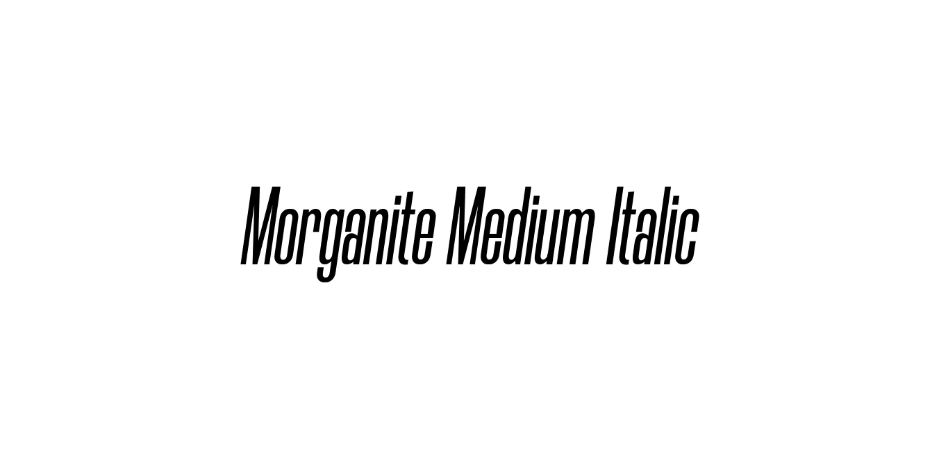 Morganite Medium Italic Font Preview