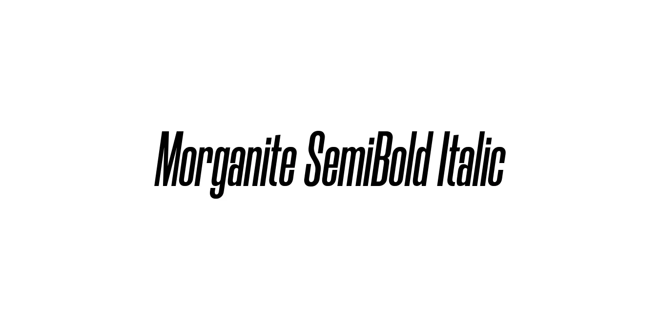 Morganite SemiBold Italic Font Preview