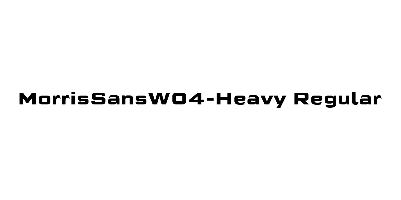 MorrisSansW04-Heavy Regular Font Preview