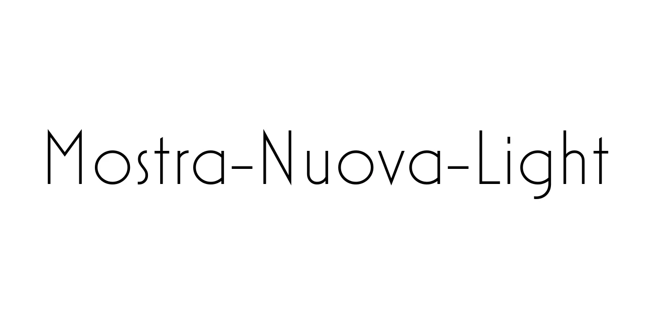 Mostra-Nuova-Light Font Preview
