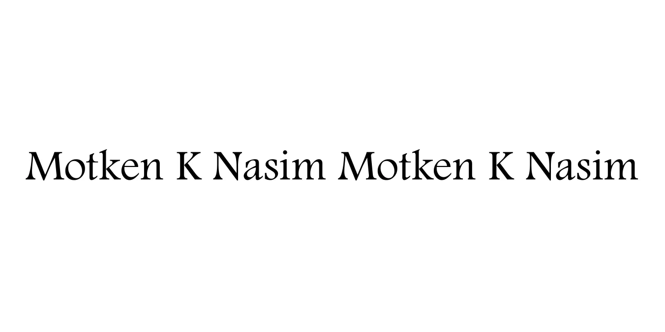 Motken K Nasim Motken K Nasim Font Preview