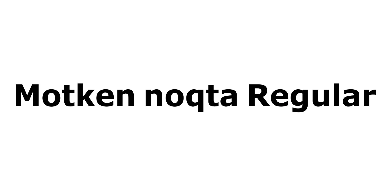 Motken noqta Regular Font Preview