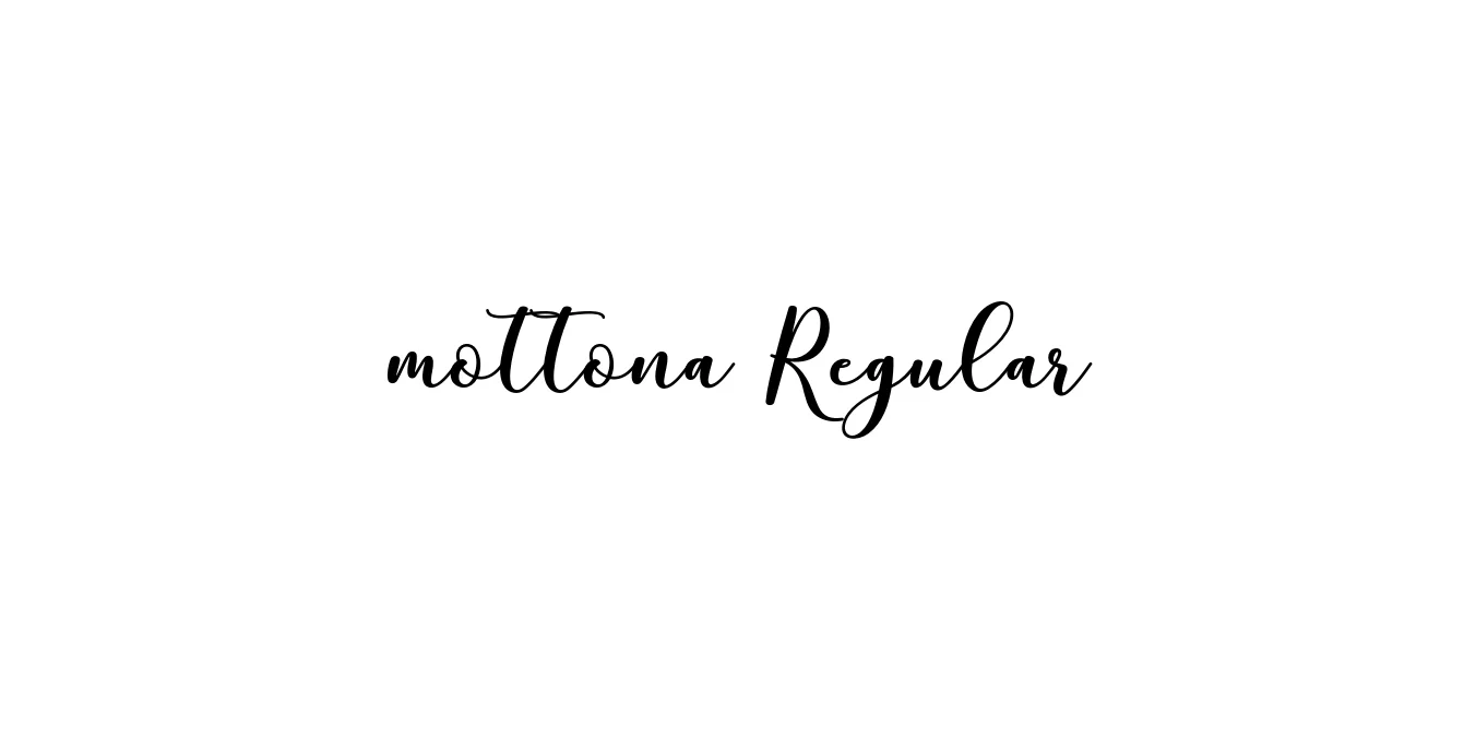 mottona Regular Font Preview