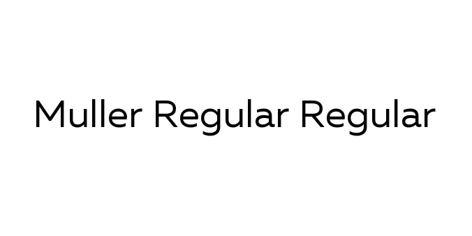 Muller Regular Regular Font Preview