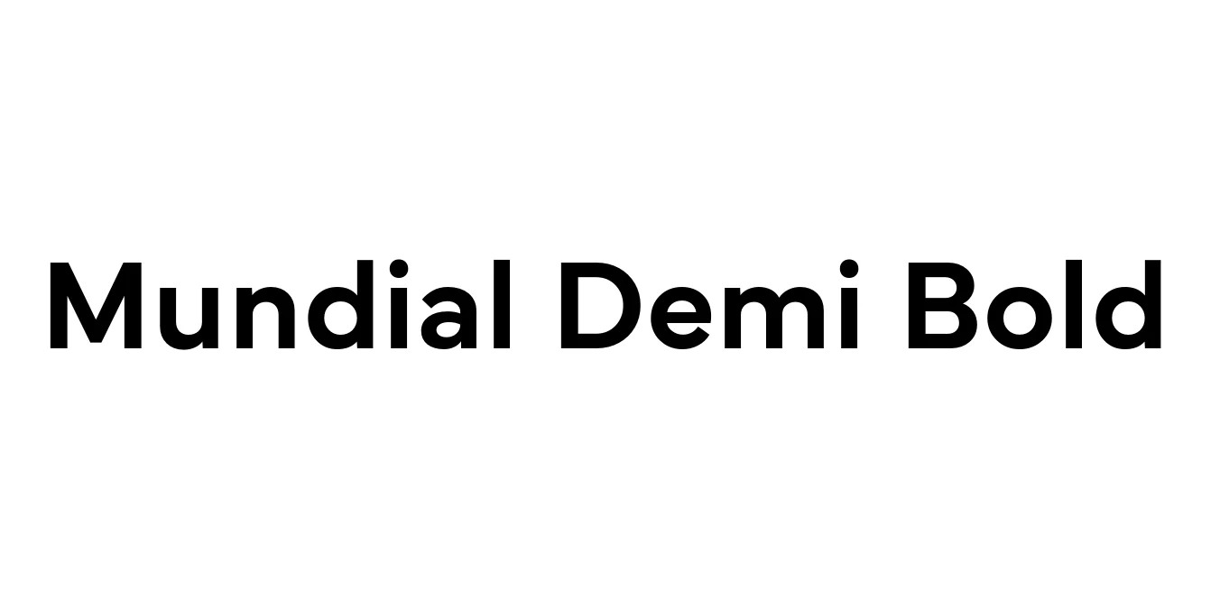 Mundial Demi Bold Font Preview