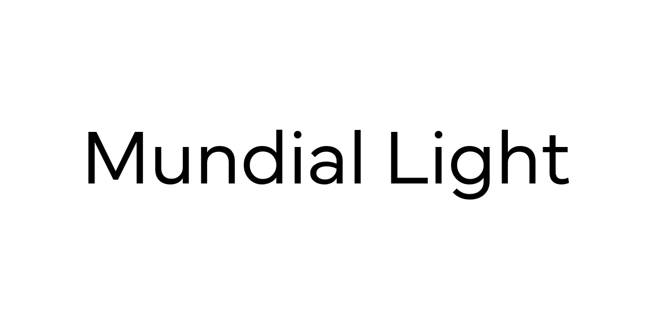 Mundial Light Font Preview