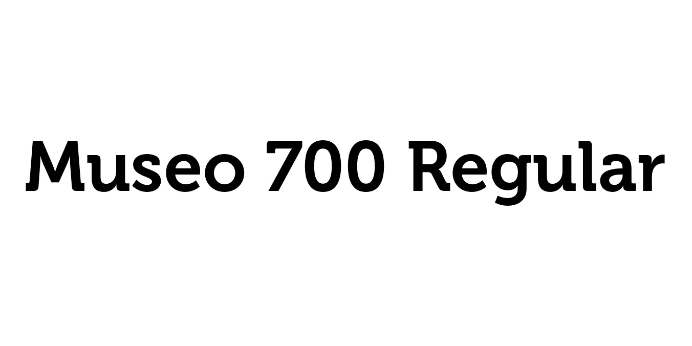 Museo 700 Regular Font Preview
