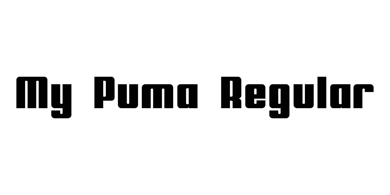 My Puma Regular Font Preview