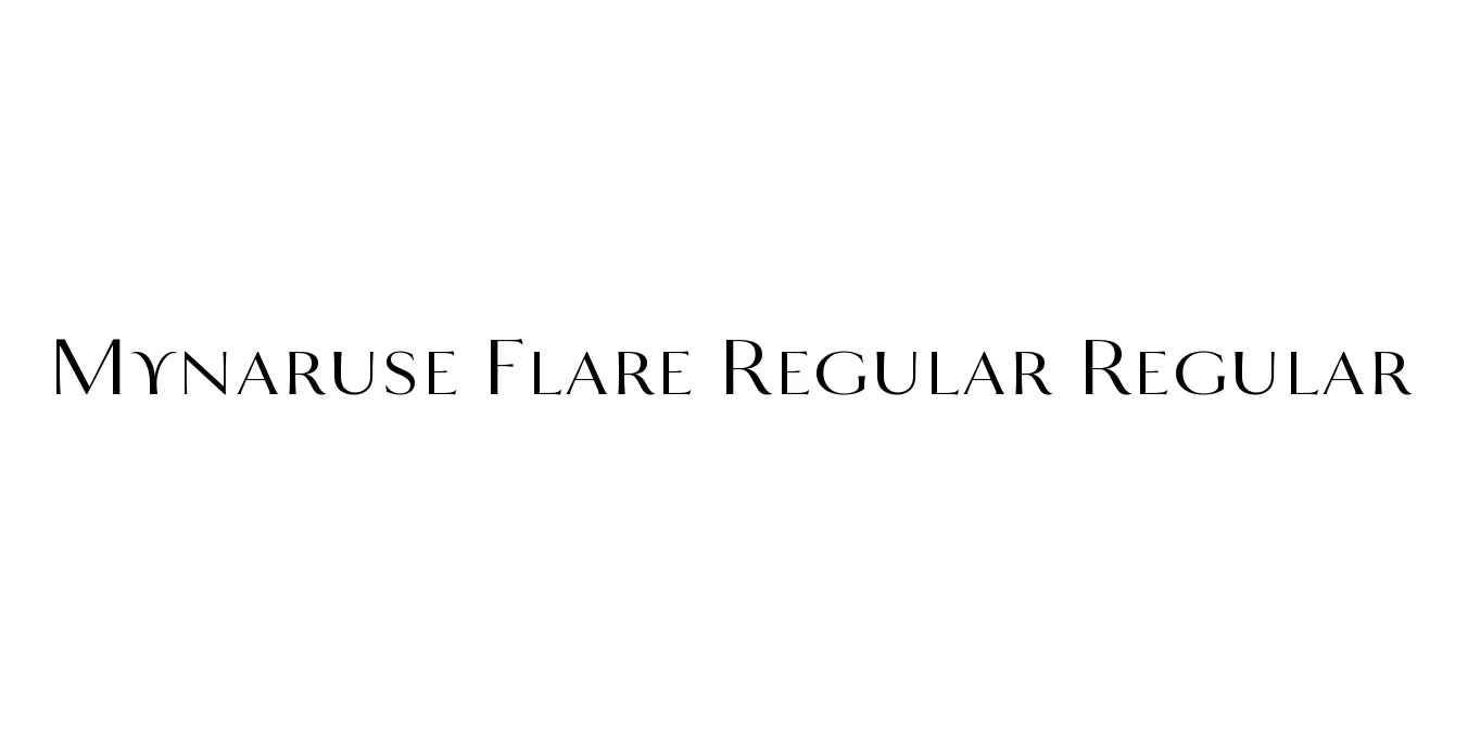 Mynaruse Flare Regular Regular Font Preview