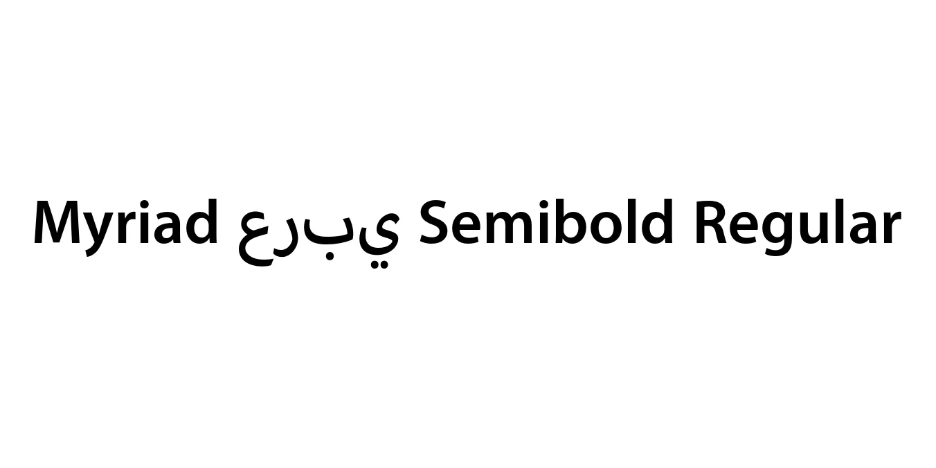 Myriad عربي Semibold Regular Font Preview