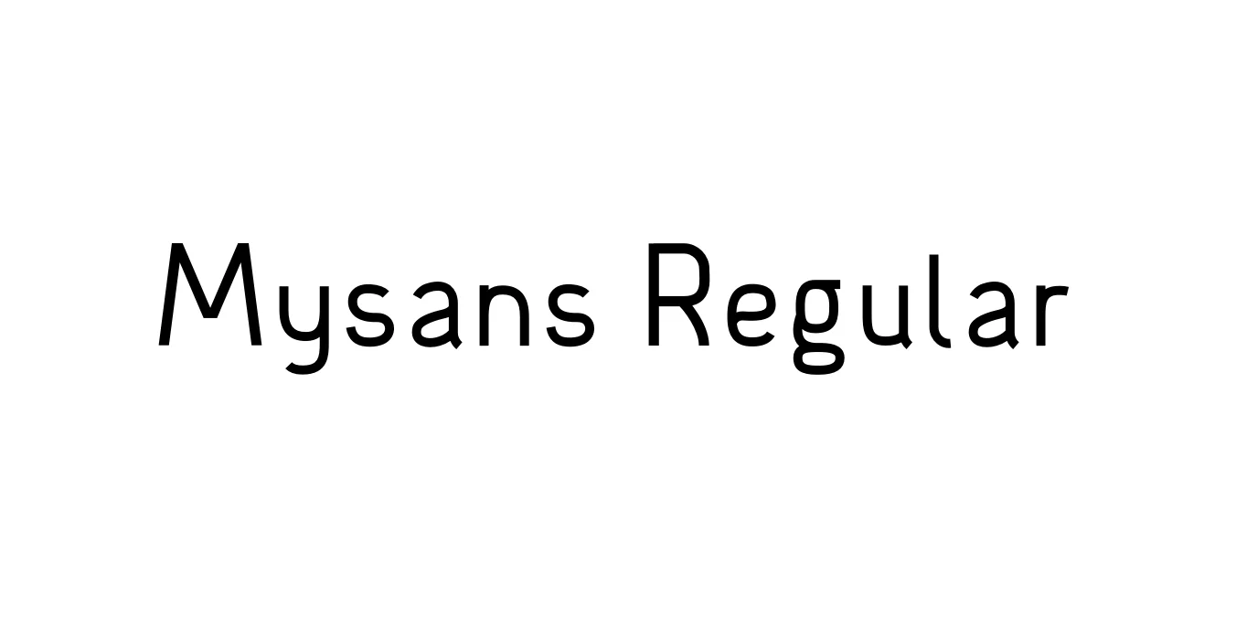 Mysans Regular Font Preview