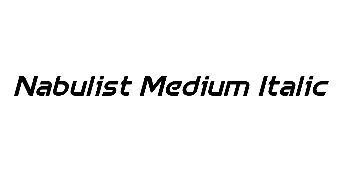 Nabulist Medium Italic Font Preview