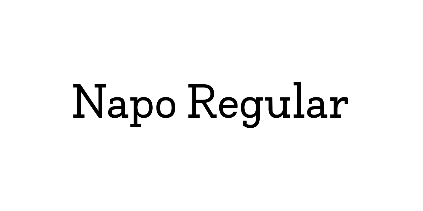 Napo Regular Font Preview