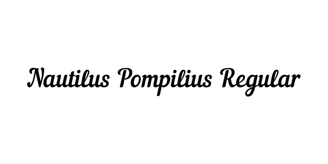 Nautilus Pompilius Regular Font Preview
