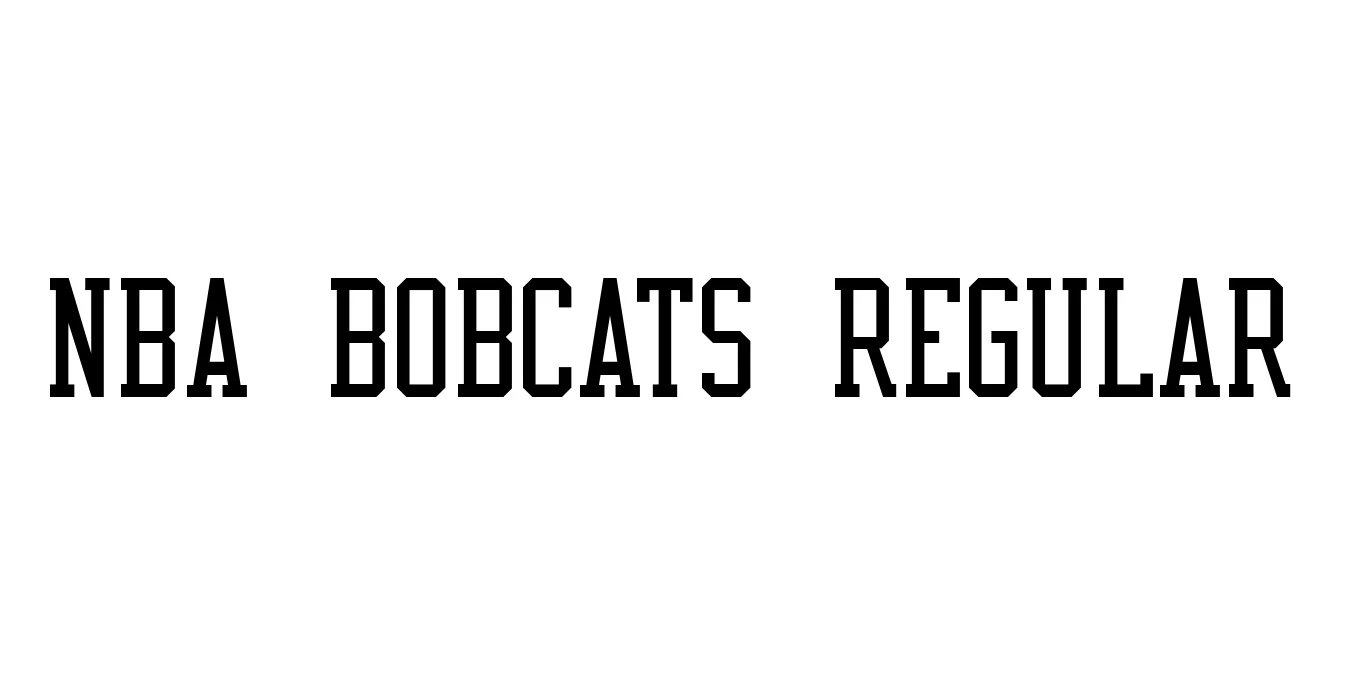 NBA Bobcats Regular Font Preview