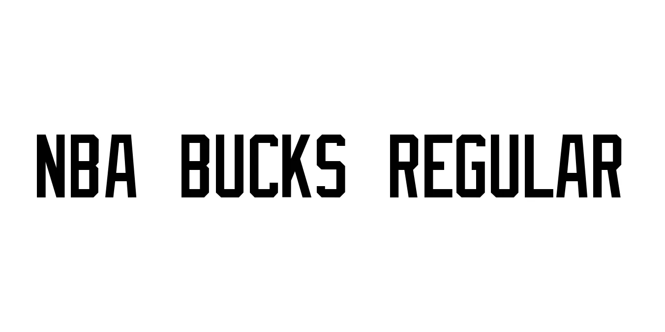 NBA Bucks Regular Font Preview