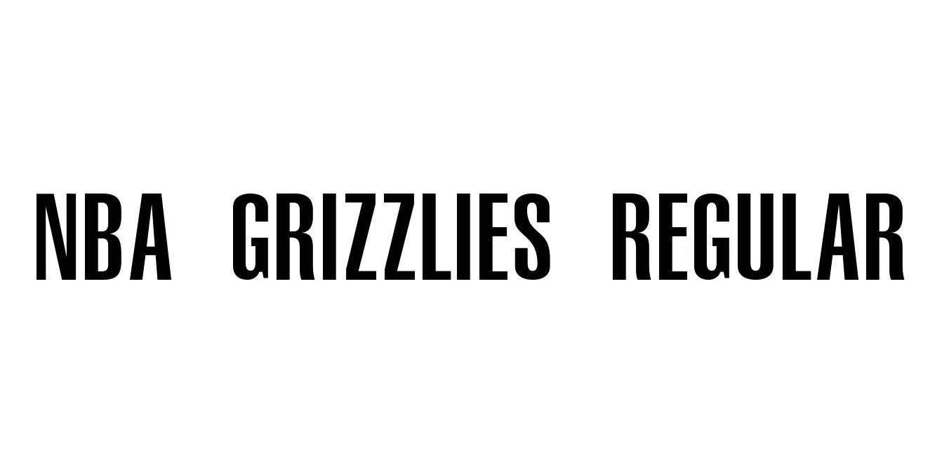 NBA Grizzlies Regular Font Preview