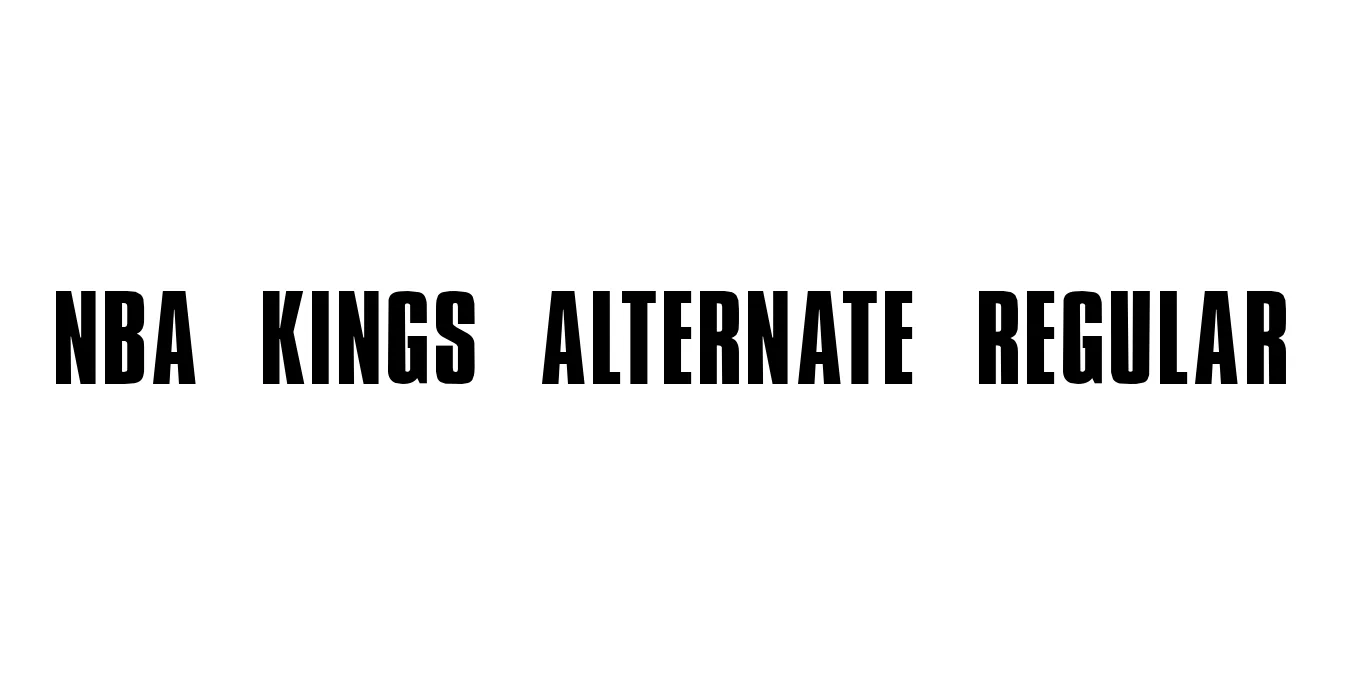 NBA Kings Alternate Regular Font Preview