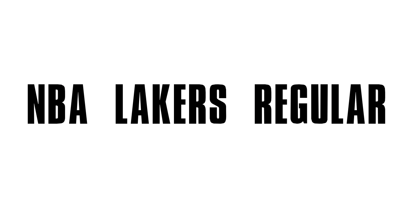 NBA Lakers Regular Font Preview