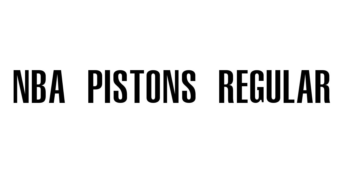 NBA Pistons Regular Font Preview
