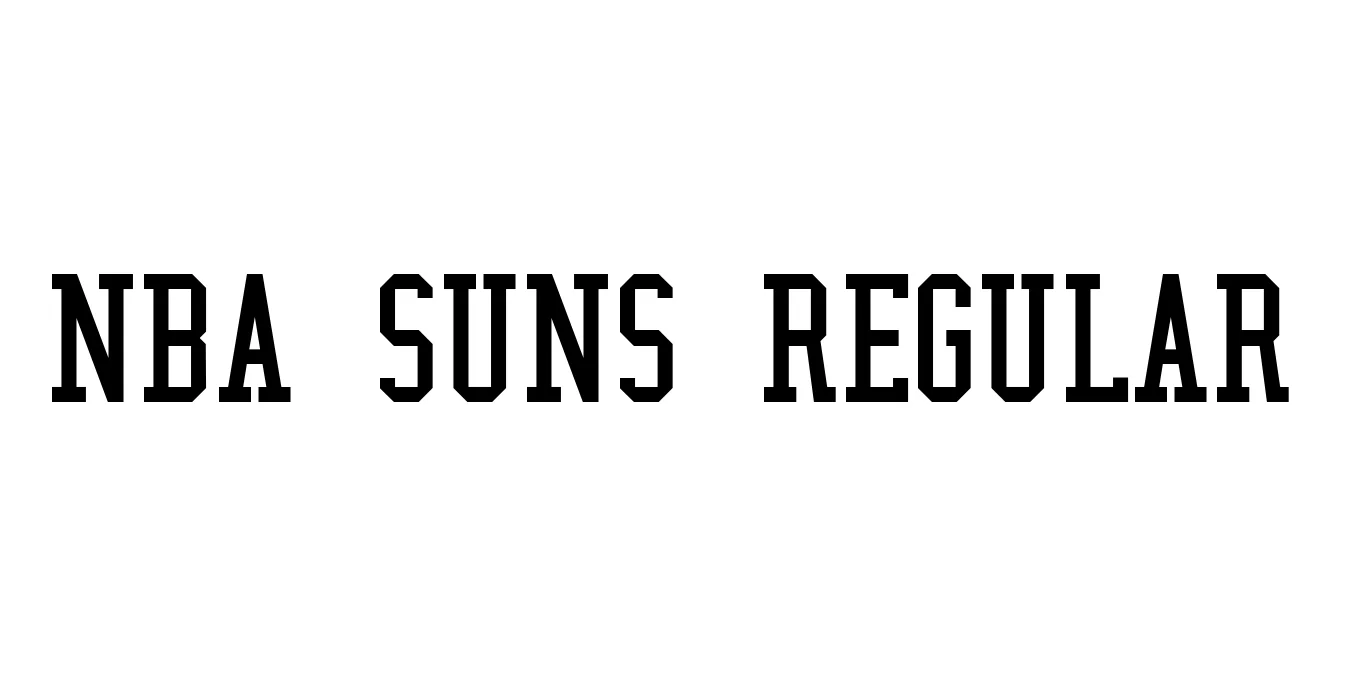 NBA Suns Regular Font Preview