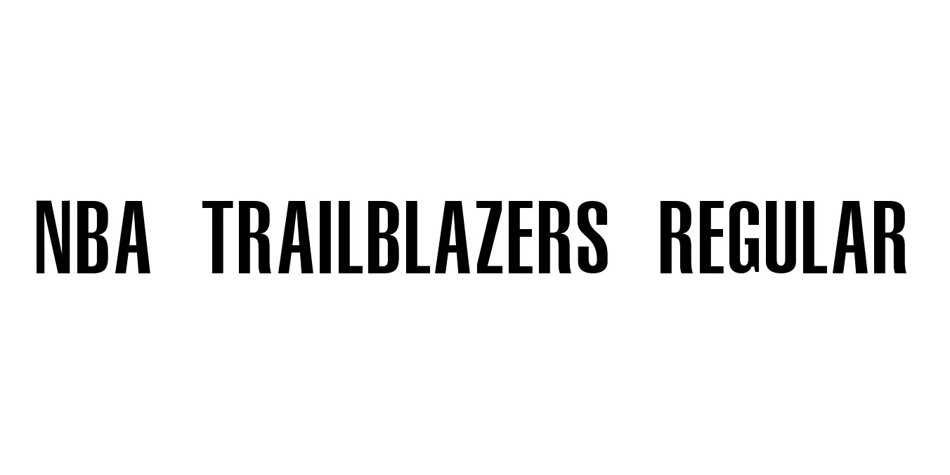 NBA Trailblazers Regular Font Preview