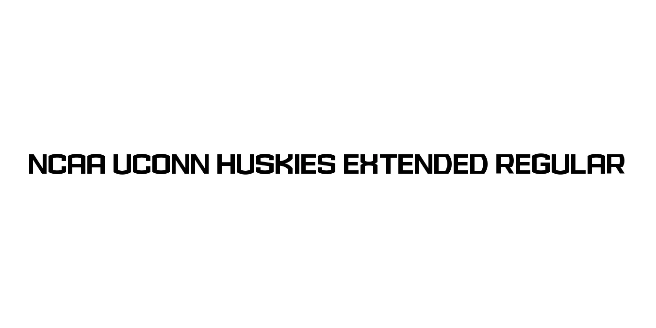 NCAA UConn Huskies Extended Regular Font Preview