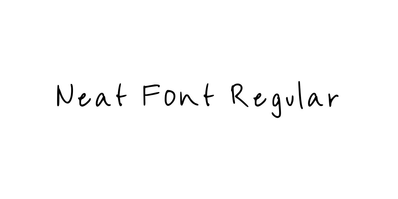Neat Font Regular Font Preview