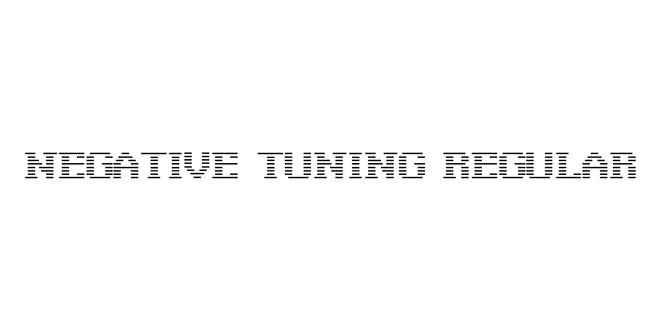 Negative Tuning Regular Font Preview