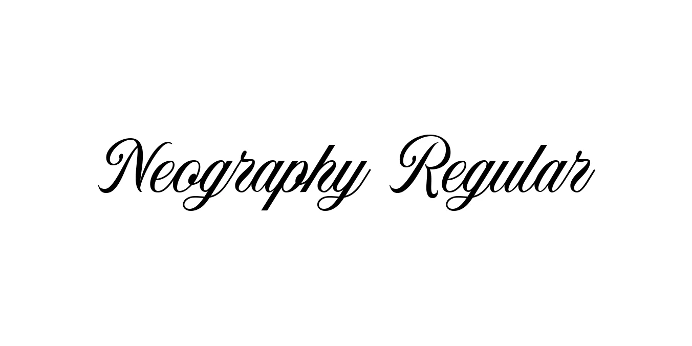 Neography Regular Font Preview