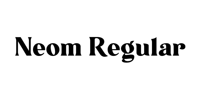 Neom Regular Font Preview