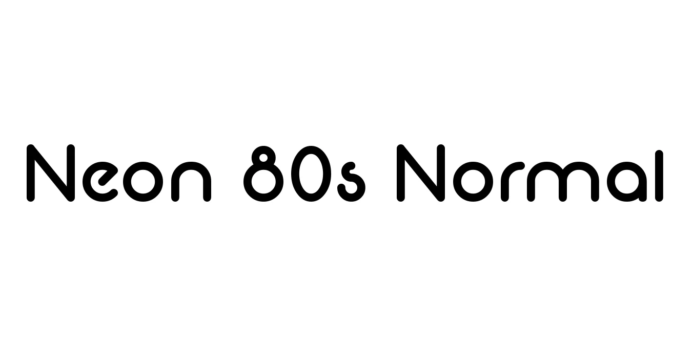Neon 80s Normal Font Preview